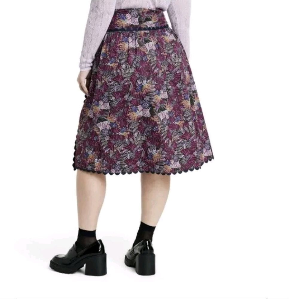 Kika Vargas X Target Coral Reef Scallop Edge Midi Skirt - Picture 2 of 10